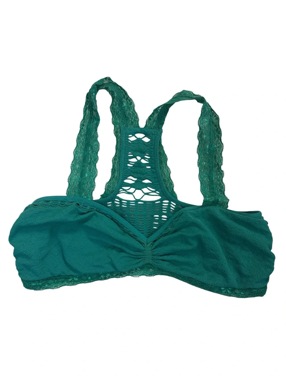Free People Intimately Seamless Crochet Racerback Bralette size Medium/Large - Picture 9 of 11